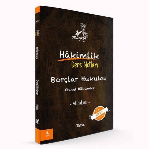 İmtiyaz Hakimlik Ders Notları Borçlar Hukuku Genel Hükümler Temsil Kitap Yayınları 2025