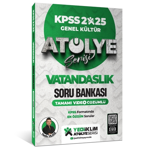 KPSS Genel Kültür Atölye Serisi Vatandaşlık Soru Bankası Yediiklim Yayınları 2025