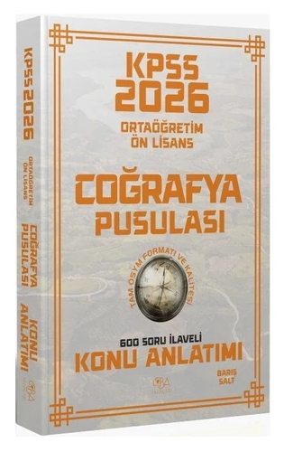 KPSS Lise Ortaöğretim Ön Lisans Coğrafya Pusulası Konu Anlatımlı CBA Yayınları 2026