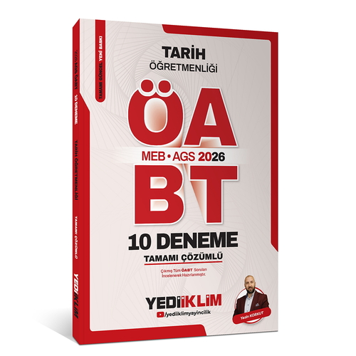 MEB AGS ÖABT Tarih Öğretmenliği Tamamı Çözümlü 10 Deneme Yediiklim Yayınları 2026
