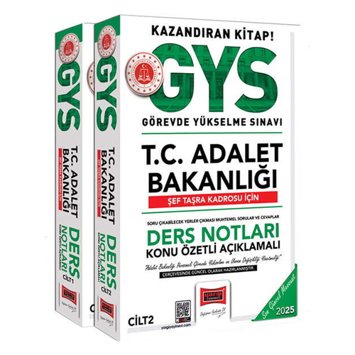 GYS Adalet Bakanlığı Şef Taşra Kadrosu İçin Ders Notları Yargı Yayınları 2025