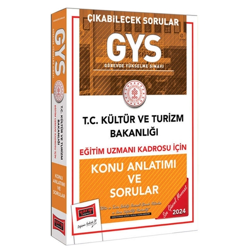 GYS Kültür ve Turizm Bakanlığı Eğitim Uzmanı Kadrosu İçin Konu Anlatımı ve Sorular Yargı Yayınları 2024
