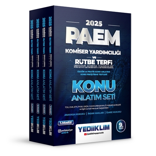 Komiser Yardımcılığı Misyon Koruma ve Rütbe Terfi Sınavlarına Hazırlık Seti Yediiklim Yayınları 2025