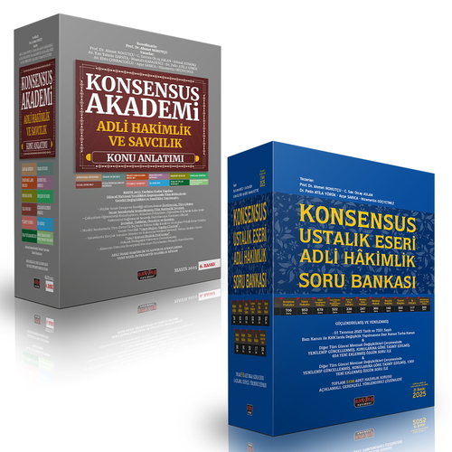 KONSENSUS Adli Konu ve Soru Seti Adli Yargı Hakim ve Savcı Yardımcılığı Sınavı 2025