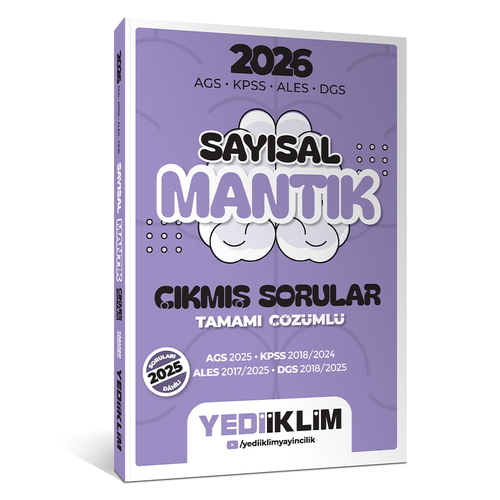KPSS ALES DGS Sayısal Mantık Çıkmış Sorular ve Çözümleri Yediiklim Yayınları 2026