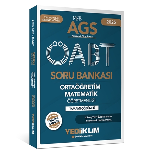 MEB AGS ÖABT Ortaöğretim Matematik Öğretmenliği Soru Bankası Yediiklim Yayınları 2025
