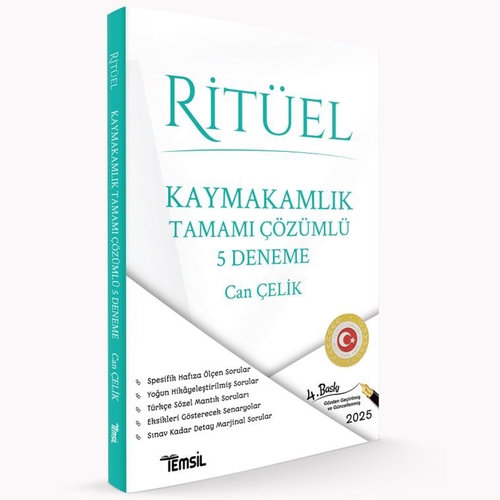 Ritüel Kaymakamlık Tamamı Çözümlü 5 Deneme Temsil Kitap Yayınları 2025