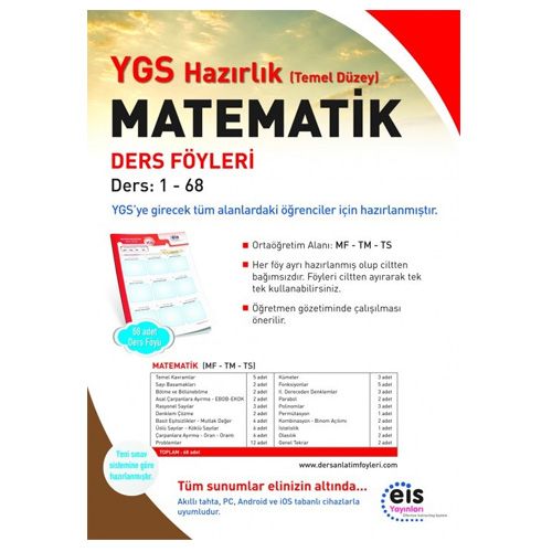 YGS Matematik Temel Düzey Ders Anlatım Föyleri EİS Yayınları