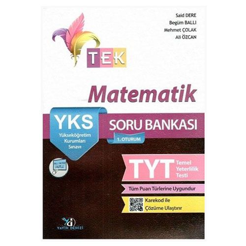 YKS 1. Oturum TYT TEK Matematik Soru Bankası Yayın Denizi Yayınları