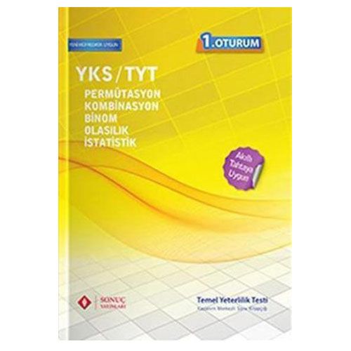 YKS TYT Permütasyon Kombinasyon Binom Olasılık İstatistik 1. Oturum Sonuç Yayınları