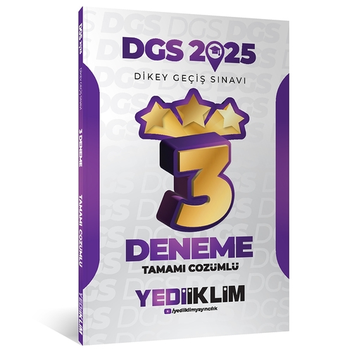 DGS Sayısal-Sözel Yetenek 3 Yıldız Deneme Yediiklim Yayınları 2025