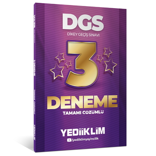 DGS Sayısal Sözel Yetenek Tamamı Çözümlü 3 Yıldız Deneme Yediiklim Yayınları 2026