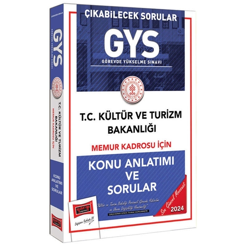 GYS Kültür ve Turizm Bakanlığı Memur Kadrosu İçin Konu Anlatımı ve Sorular Yargı Yayınları 2024