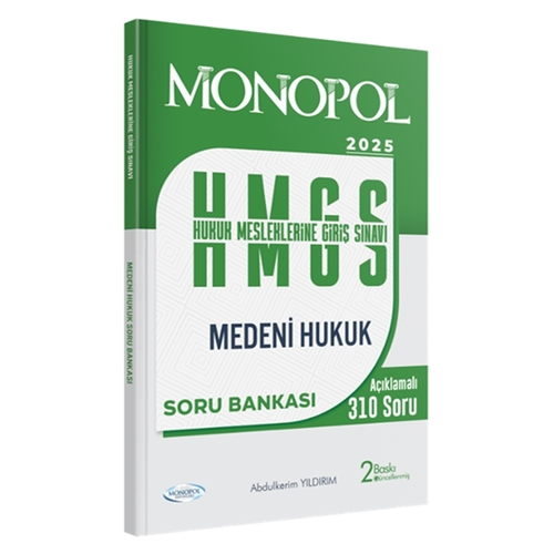 HMGS Medeni Hukuk Soru Bankası Monopol Yayınları 2025