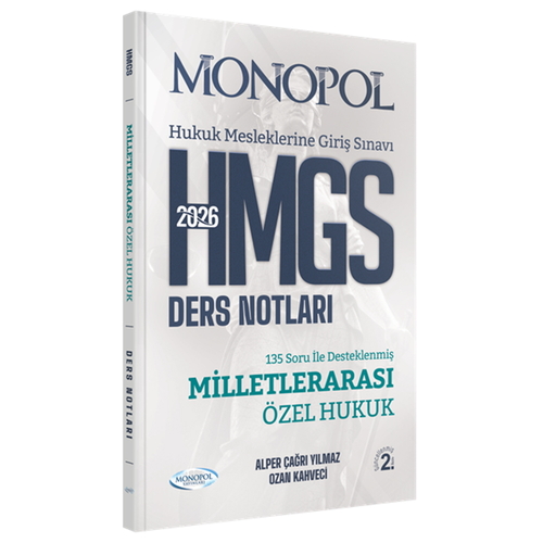 HMGS Milletlerarası Özel Hukuk Ders Notları Monopol Yayınları 2026