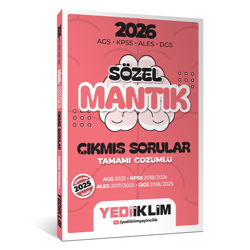 KPSS ALES DGS Sözel Mantık Çıkmış Sorular ve Çözümleri Yediiklim Yayınları 2026