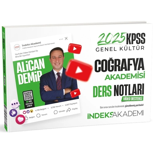 KPSS Coğrafya Akademisi Video Ders Notları İndeks Akademi Yayınları 2025