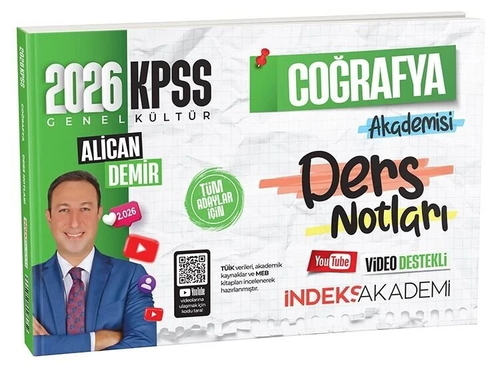 KPSS Coğrafya Akademisi Video Ders Notları İndeks Akademi Yayınları 2026