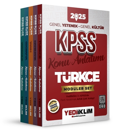KPSS Genel Yetenek Genel Kültür Konu Anlatımlı Modüler Set Yediiklim Yayınları 2025