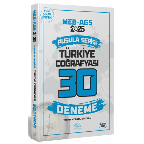 MEB AGS Pusula Serisi Türkiye Coğrafyası 30 Deneme Tamamı Ayrıntılı Çözümlü CBA Yayınları 2025