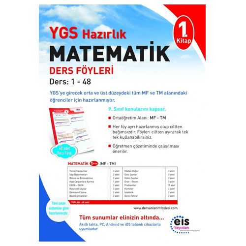 YGS Matematik 1. Kitap Ders Anlatım Föyleri EİS Yayınları