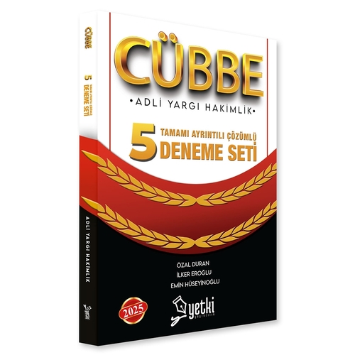 Cübbe Adli Hakimlik Tamamı Çözümlü 5 Deneme Yetki Yayınları 2025