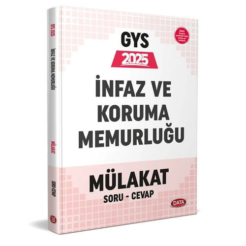 GYS Adalet Bakanlığı İnfaz ve Koruma Memurluğu Mülakat Sınavı Soru - Cevap Data Yayınları 2025