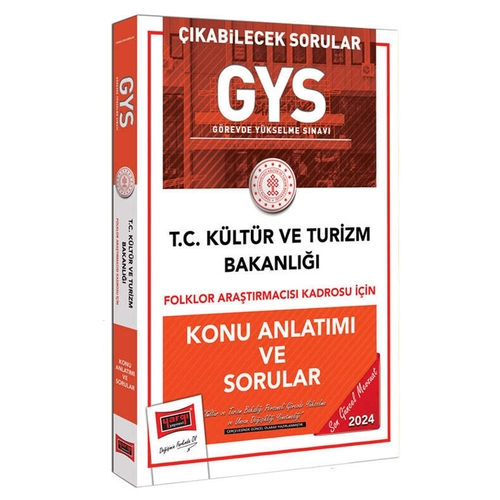 GYS Kültür ve Turizm Bakanlığı Folklor Araştırmacısı Kadrosu İçin Konu Anlatımı ve Sorular Yargı Yayınları 2024