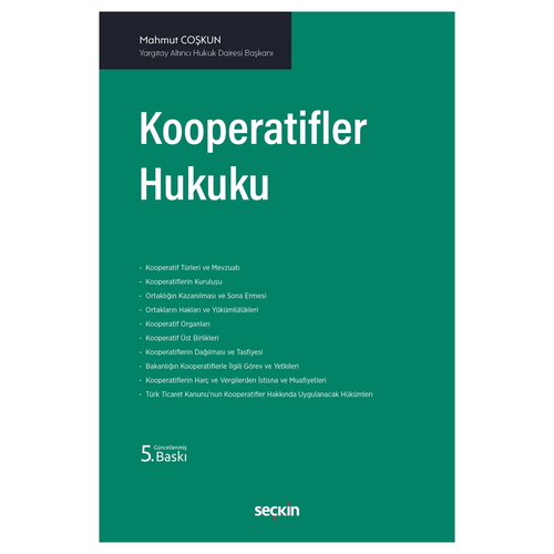 Kooperatifler Hukuku - Mahmut Coşkun