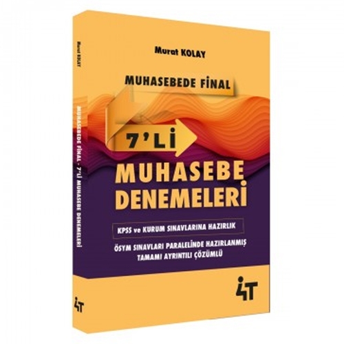 KPSS A Grubu Muhasebe Final 7 li Muhasebe Denemeleri 4T Yayınları 2023