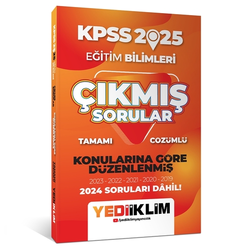 KPSS Eğitim Bilimleri Konularına Göre Düzenlenmiş Çıkmış Sorular Yediiklim Yayınları 2025