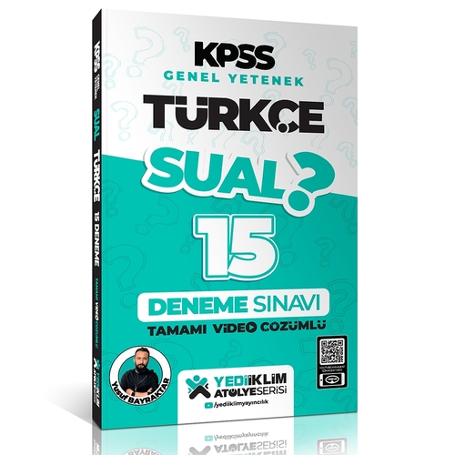 KPSS Genel Yetenek Sual Türkçe 15 Deneme Yediiklim Yayınları 2024