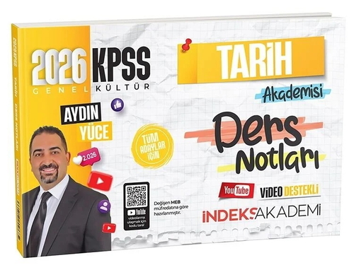 KPSS Tarih Akademisi Video Ders Notları İndeks Akademi Yayınları 2026