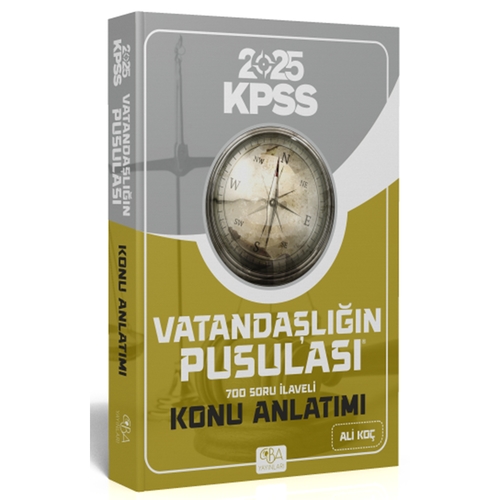 KPSS Vatandaşlığın Pusulası Konu Anlatımı CBA Yayınları 2025