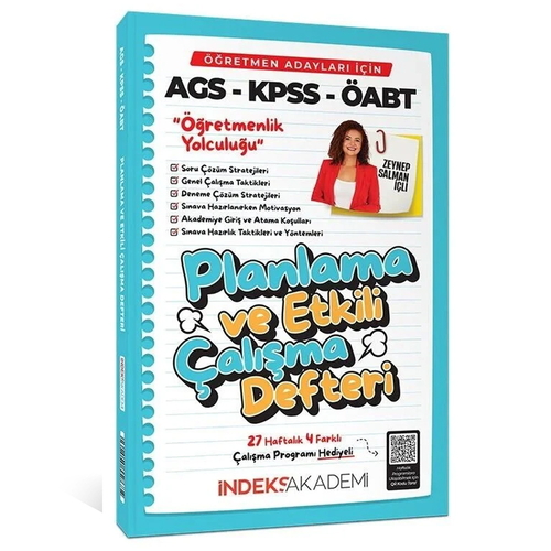 MEB AGS ÖABT Planlama ve Etkili Çalışma Defteri İndeks Akademi Yayınları 2026