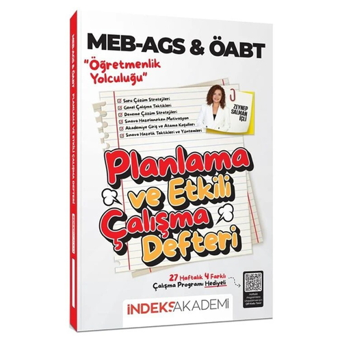 MEB AGS ÖABT Planlama ve Etkili Çalışma Defteri İndeks Akademi Yayınları 2025
