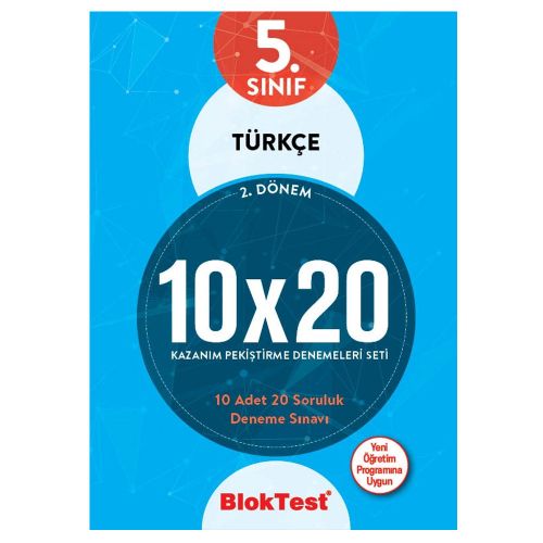 5. Sınıf Türkçe 2. Dönem 10x20 Kazanım Pekiştirme Denemeleri Tudem Yayınları