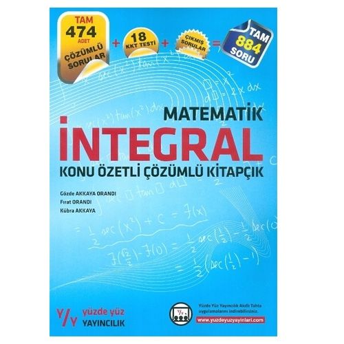 İntegral Konu Özetli Kitapçık Yüzde Yüz Yayınları