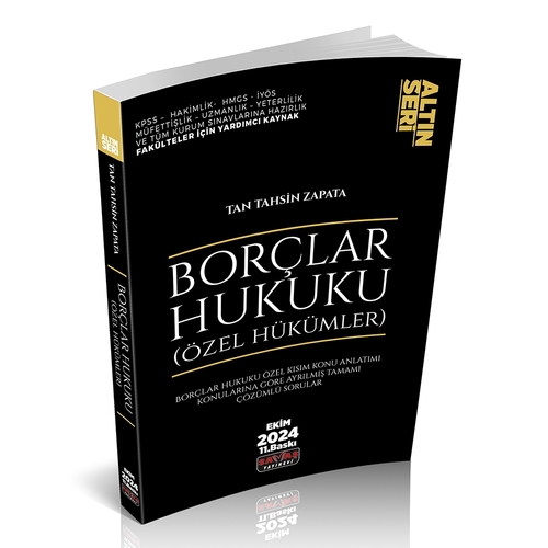 Borçlar Hukuku Özel Hükümler Konu Anlatımı Savaş Yayınları Ekim 2024