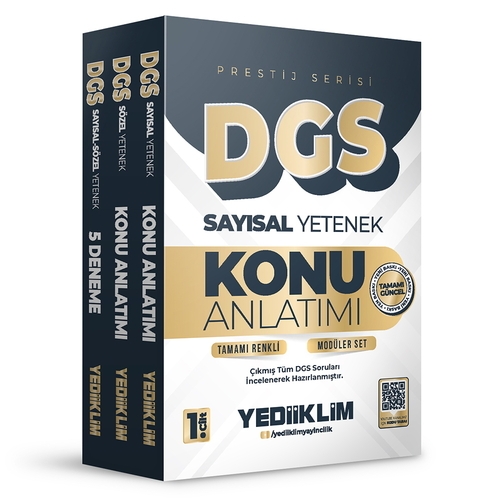 DGS Sayısal Sözel Yetenek Konu Anlatımı Modüler Set Yediiklim Yayınları 2026