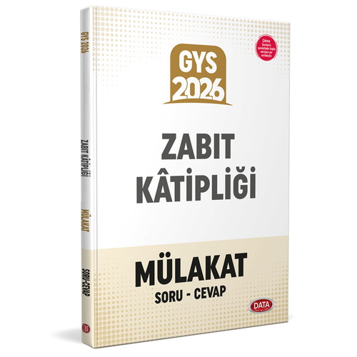GYS Adalet Bakanlığı Zabıt Katipliği Mülakat Sınavı Soru - Cevap Data Yayınları 2026