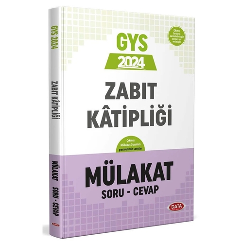GYS Adalet Bakanlığı Zabıt Katipliği Mülakat Sınavı Soru - Cevap Data Yayınları 2024