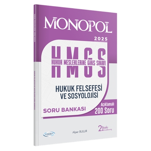 HMGS Hukuk Felsefesi ve Sosyolojisi Soru Bankası Monopol Yayınları 2025