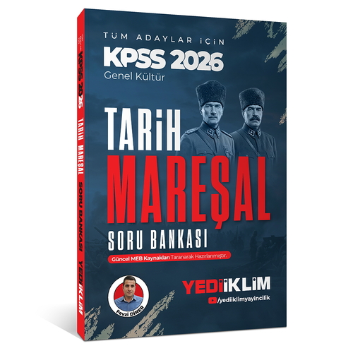 KPSS Mareşal Genel Kültür Tarih Tüm Adaylar İçin Soru Bankası Yediiklim Yayınları 2026