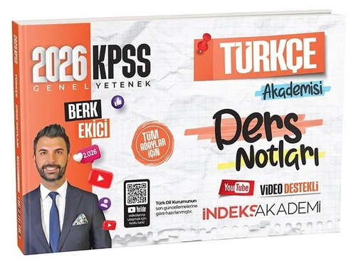 KPSS Türkçe Akademisi Video Ders Notları İndeks Akademi Yayınları 2026