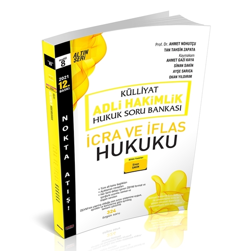 KÜLLİYAT İcra ve İflas Hukuku Soru Bankası Adli Hakimlik 2021