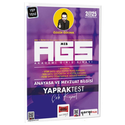 MEB AGS Anayasa ve Mevzuat Bilgisi Çek Kopart Yaprak Test Yargı Yayınları 2025