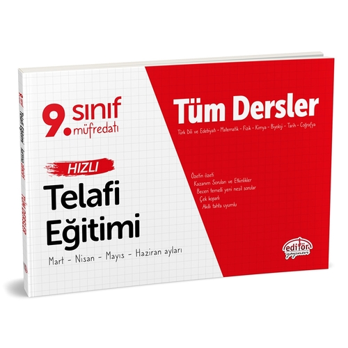 9. Sınıf Tüm Dersler Hızlı Telafi Eğitimi Editör Yayınları