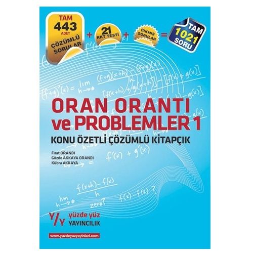 Oran Orantı ve Problemler 1 Konu Özetli Kitapçık Yüzde Yüz Yayınları