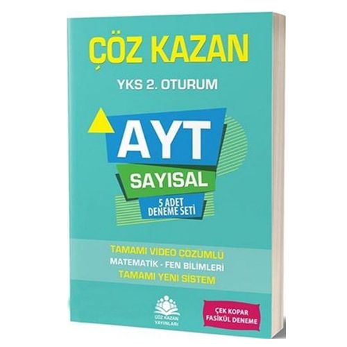 YKS AYT Sayısal 5 Adet Deneme Seti Çöz Kazan Yayınları